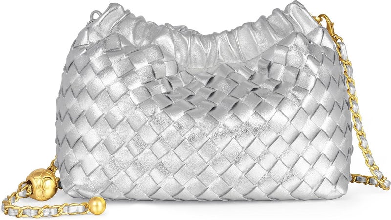 Joryin Woven Women's Crossbody Bag & Evening Purse, Trendy Dumpling Clutch & Hobo Cloud Shoulder Bag Trendy Dumpling Clutch - Image 1